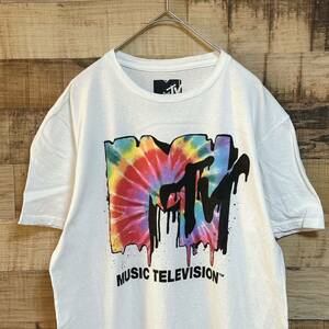 MUSIC TELEVISION 半袖Tシャツ MTV（エムティーヴィー）　ビッグロゴプリント　サイズM