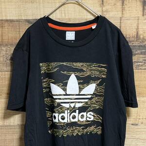 adidasアディダス　半袖Tシャツ　トレフォイル　ビッグロゴプリント　サイズM