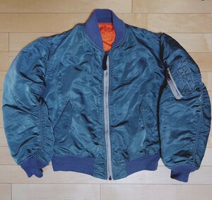 【希少 最初期型】70s 80s MA-1 民間品 ALPHA industries MIL-J-82790E (USAF) フライトジャケット MADE in USA ビンテージ セージグリーン