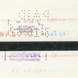 【CS】フェンダー 創始者 故 レオ・フェンダー 直筆 サイン 入り 1982年 実使用 小切手 PSA社 鑑定済み UVホルダー シードスターズ ギターの画像6