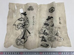 【年末大放出！】浮世絵版画史料：美人画2枚一組☆彡（２２）