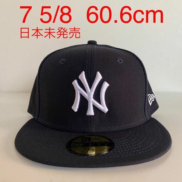 新品 New Era ツバ裏グレー NY Yankees Navy Throwback Authentic Cap Grey Undervisor 7 5/8 60.6cm ニューエラ キャップ ヤンキース 帽子