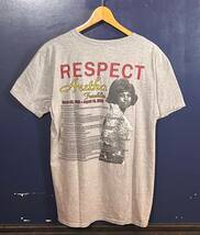 Aretha Franklin (アレサ・フランクリン)　半袖　Tシャツ　シンガー　ミュージシャン　グレー　Lサイズ_画像3