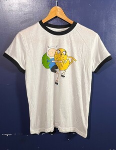 カートゥーン・ネットワーク（CARTOON NETWORK）アドベンチャー・タイム　半袖　Tシャツ　ジェイク　アニメ　ホワイト