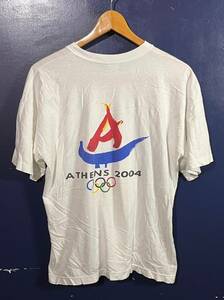 アテネオリンピック2004　半袖　Tシャツ　ATHENS Olympics　ロゴ　ホワイト　白