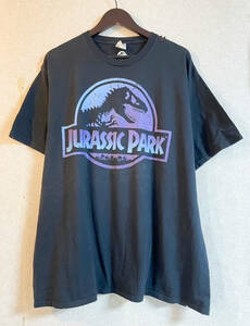 「ジュラシック・パーク」（Jurassic Park）半袖　Tシャツ　Jurassic World　ユニバーサル　映画　洋画　ブラック　2XLサイズ