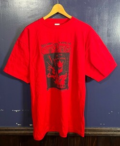 南部十四年式　半袖　Tシャツ　NANBU TYPE14　拳銃　 イラスト　プリント　レッド　赤　XLサイズ