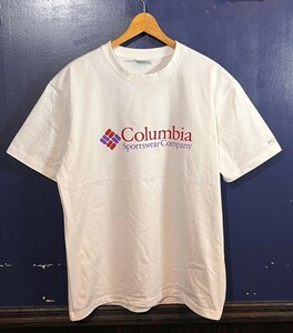 Columbia｜コロンビア　半袖　Tシャツ　ロゴ　ホワイト　白　XLサイズ