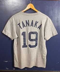 田中将大　ニューヨーク・ヤンキース　半袖　Tシャツ　MLB　メジャーリーグ　野球　majestic　グレー　Mサイズ
