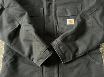 当時物 美品 カーハート Carhartt カバーオール トラディショナルジャケット デトロイト ジャケット ダック ビンテージ USA ブラック_画像2