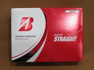 M1-454●即決 送料無料 未使用品 箱難あり BRIDGESTONE SUPER STRAIGHT スーパーストレート 2023モデル ホワイト ゴルフボール