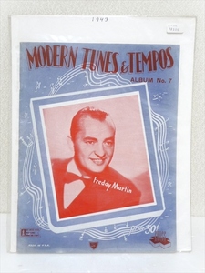 1943年 ビンテージ MODERN TUNES&TEMPOS 楽譜 58ページ USA製 英記 22曲集 スコア sheet music インテリア ディスプレイ 音楽 本 アート