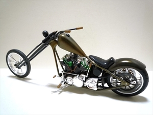 プラモデル 自作 チョッパー アメリカン バイク 模型 オリジナル ハンドメイド 世界に一つ！レア