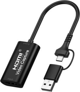 HDMI USBキャプチャーボード Type-c対応　4K 30FPS入力/1080p 30FPS出力　OBS Studio対応　UVC/UAC対応