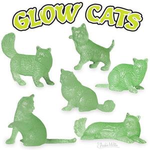 グロー キャット 6種類セット GLOW CATS 蓄光 夜光 猫 ネコ インテリア ディスプレイ おもちゃ ペット 小さい猫