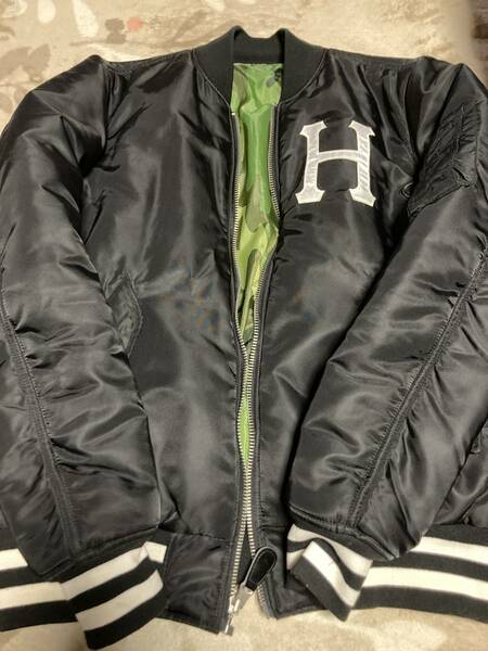 HUF MA-1 REVERSIBLE BOMBER JACKET Sサイズ BLACK