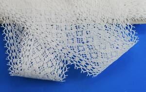 [ handicrafts * sewing ]10m to coil cotton race wide width 53mm off white 10m