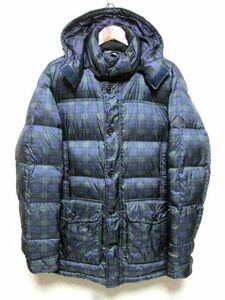 ★美品★Eddie Bauer エディーバウアー 900フィルパワー ダウン パーカー L★ブラックウォッチ柄 ジャケット 軽量 ハイスペック ダウン95%