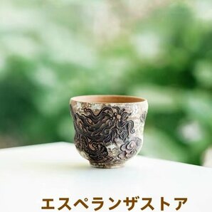 [エスペランザストア]職人手作り 陶器 煎茶道具 茶壺 茶壷 急須 常滑焼 茶器 茶道具 湯呑 茶托 容量：70MLの画像1