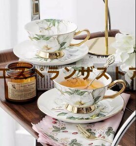 [エスペランザストア]茶器 カップ&ソーサー 2客セット　花柄　高品質　洋食器 テーブルウェア インテリア ギフト　プレゼント