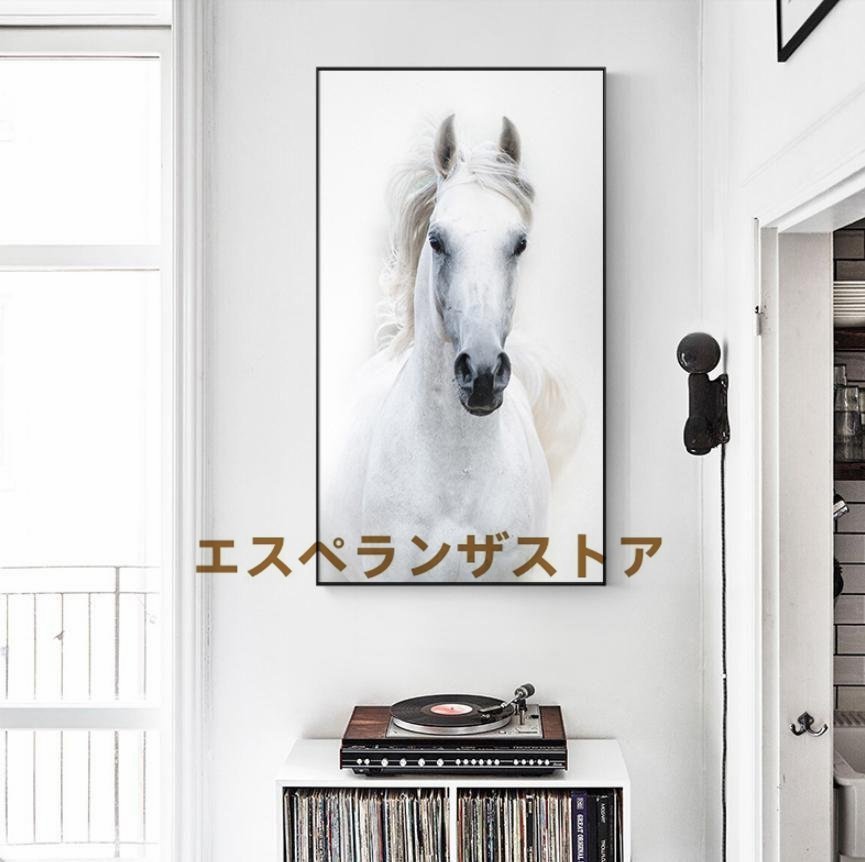 [Tienda Esperanza] Pintura decorativa de caballo, Decoración de entrada, Pintura al óleo, Arte fino, Pintura al óleo, Mural, Salón 40*70M, Obra de arte, Cuadro, otros