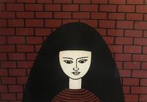 木版画　女性像　人物画　_画像2