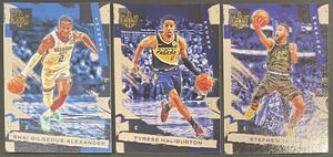 Shai Gilgeous Alexander Tyrese Haliburton Stephen Curry 2021-22 Court Kings Base Panini NBA