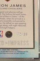 【 99枚限定 / PSA 9 】LeBron James 2021-22 Court Kings Dressed to Impress Amethyst /99 SP Parallel レブロン Lakers Cavs Panini NBA_画像2