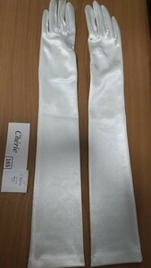 ウェディンググローブ シェリー製 NO165 オフホワイト 50cm キュートタイプ(細身)【美品】