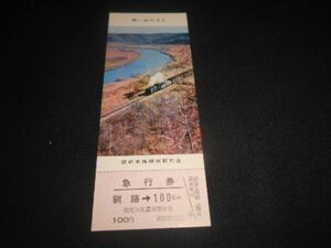 国鉄　想い出のSL　記念急行券　釧路→100㎞　送料94円