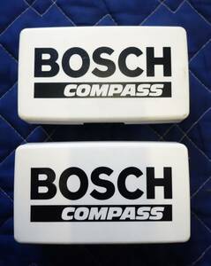 ★レトロ　旧車　当時物　レア ＊BOSCH ボッシュ　 ＊COMPASS フォグランプカバー　2点 ＊お色　ホワイト系　ロゴブラック