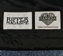 Tattoo studio yamada × Ripper magazine コラボ“限定 コーチジャケット ” 山田レン さん着 黒 M オモシーチャンネル US三軒茶屋 _画像4