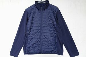 UNIQLO/ユニクロ/エアテックフリースジャケット/前身薄手中綿入/前ジップアップ/裏地マイクロフリース/紺/ネイビー/Lサイズ(12/19R5)