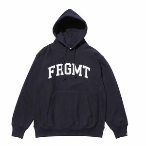 新品未使用 FRAGMENT UNIVERSITY FRGMT UNV SWEAT HOODIE D XL カレッジロゴ パーカー フラグメント ネイビー fragment design 藤原ヒロシ