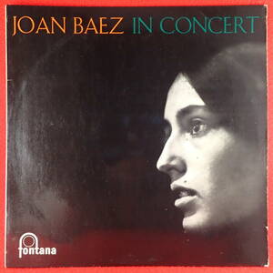 1円開始★神洗浄【超メガレア★初回マト+粗目+FLAT★UKオリジナル準美品★FONTANA★MONO】★JOAN BAEZ /IN CONCERT★美女ジャケ★実況名盤