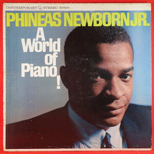 1円開始★神洗浄【ギガレア★USオリジナル★CONTEMPORARY★艶ラベル★両溝】★PHINEAS NEWBORN JR./A World Of Piano!★ジャズピアノ金字塔