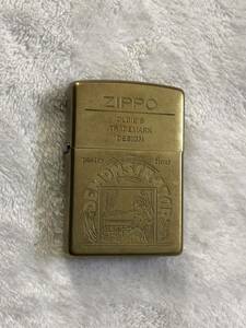 ジッポー オイルライター ZIPPO Zippo ライター SOLID BRASS ゴールド ジッポ ソリッドブラス　1996年製 中古品