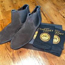 JOSEPH CHEANEY & SONS FAWKES BLACK SOFT SUEDE 8_画像4