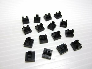 レゴ★黒色の１×１プレート１６点（上部クリップ付・中古品）