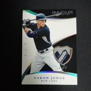 2015 Panini Immaculate Baseball Aaron Judge Relic Majestic Patch 1/1 1of1