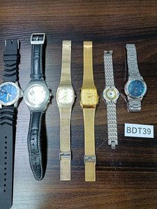 BDT39　腕時計　部品取り　ジャンク品　おまとめ6点　jaxis　swatch　ELGIN　など