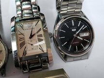 MDS24　ジャンク品　時計　腕時計　おまとめ　部品取り　タケオキクチ　CITIZEN　WIRED　SEIKO　EMPORIOARMANI　_画像5