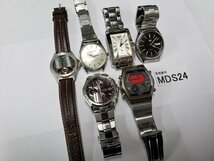 MDS24　ジャンク品　時計　腕時計　おまとめ　部品取り　タケオキクチ　CITIZEN　WIRED　SEIKO　EMPORIOARMANI　_画像1