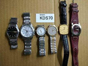 KDS70　ジャンク品　時計　腕時計　部品取り　おまとめ6点　SEIKOセイコー　LONGINES　など