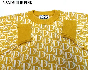 L【VANDY THE PINK MONOGRAM KNIT YELLOW ヴァンディーザピンク モノグラム ニット セーター イエロー メンズ レディース ユニセックス】