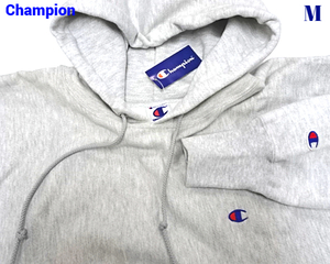 M 未使用【Champion Reverse Weave PULLOVER HOODED SWEAT SHIRT 3色タグ デッド チャンピオン リバースウィーブ プルオーバーパーカー】