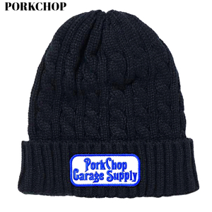 新品【PORKCHOP GARAGE SUPPLY ROUNDED KNIT CAP Black ポーク チョップ ガレージ サプライ ニットキャップ ブラック ビーニー】