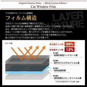 カーフィルム カット済み リアセット フリードスパイク GB3 GB4 ハイマウント有 スーパースモークの画像2