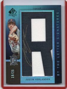 ■ UD 2007 SP Authentic By the Letter Autograph Justin Verlander 19/25 「R」 ■