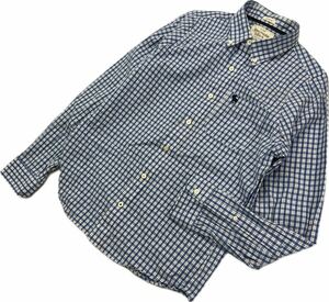 Abercrombie&Fitch * clean feeling * navy blue check button down shirt M beautiful .* American Casual adult casual standard Abercrombie & Fitch #FC157